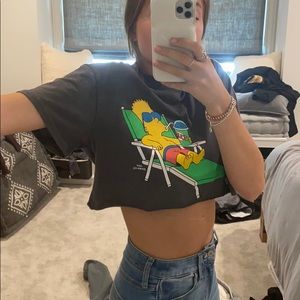 cropped graphic tee